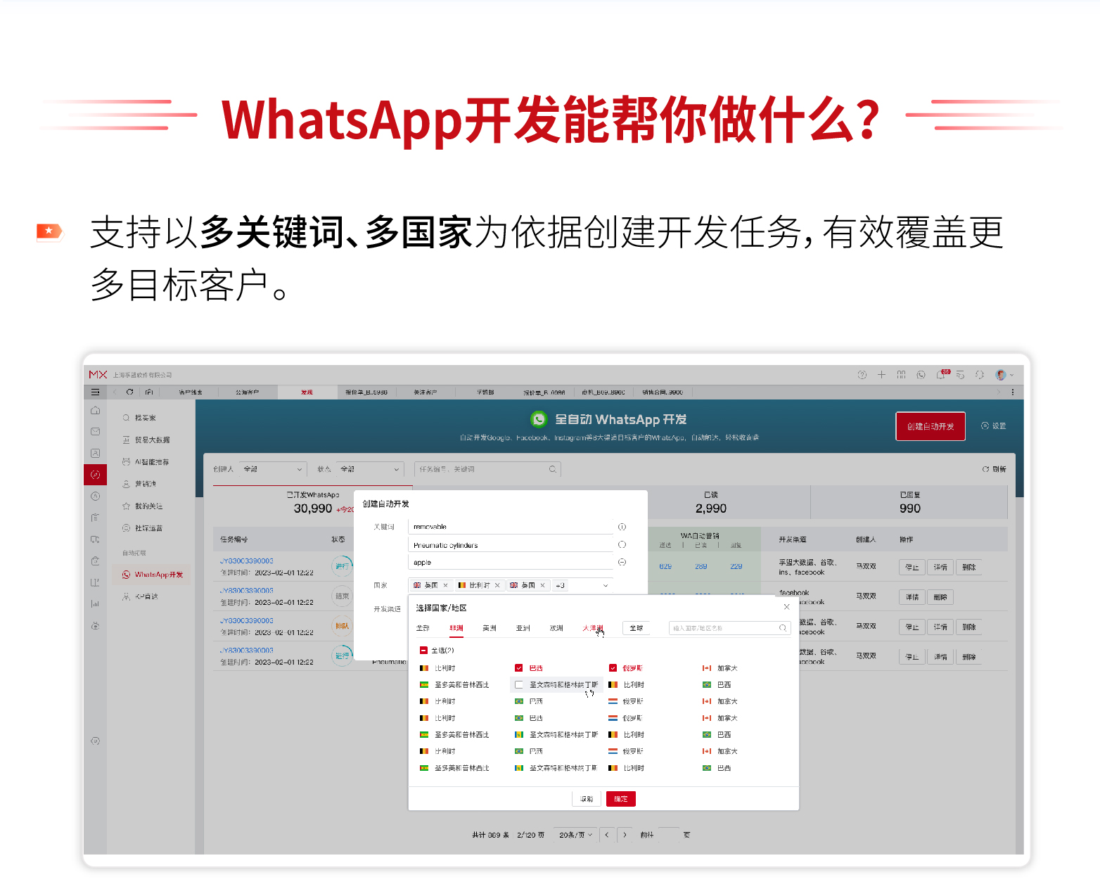 孚盟MX新增WhatsApp開發(fā)與KP直達兩大功能模塊，為外貿企業(yè)拓展商機提供雙重助力(圖4)