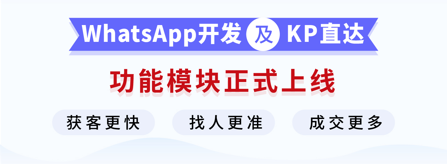 孚盟MX新增WhatsApp開發(fā)與KP直達兩大功能模塊，為外貿企業(yè)拓展商機提供雙重助力(圖3)