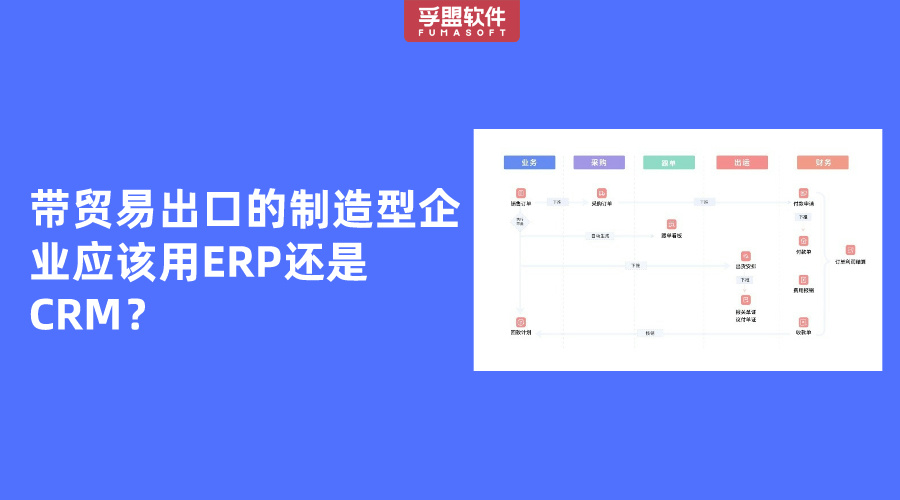帶貿易出口的制造型企業應該用ERP還是CRM？