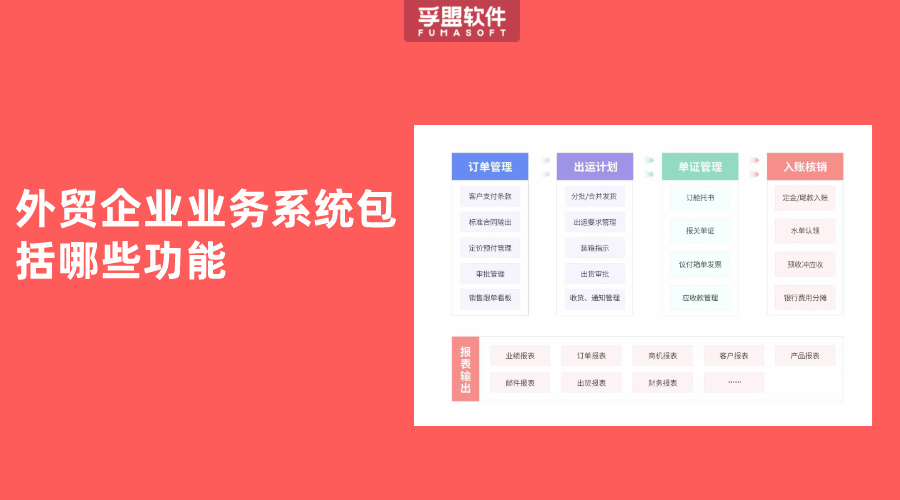外貿(mào)企業(yè)業(yè)務(wù)系統(tǒng)包括哪些功能