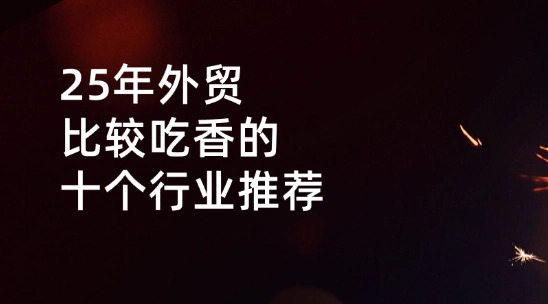 2025年對外貿(mào)易比較吃香的十個行業(yè)推薦