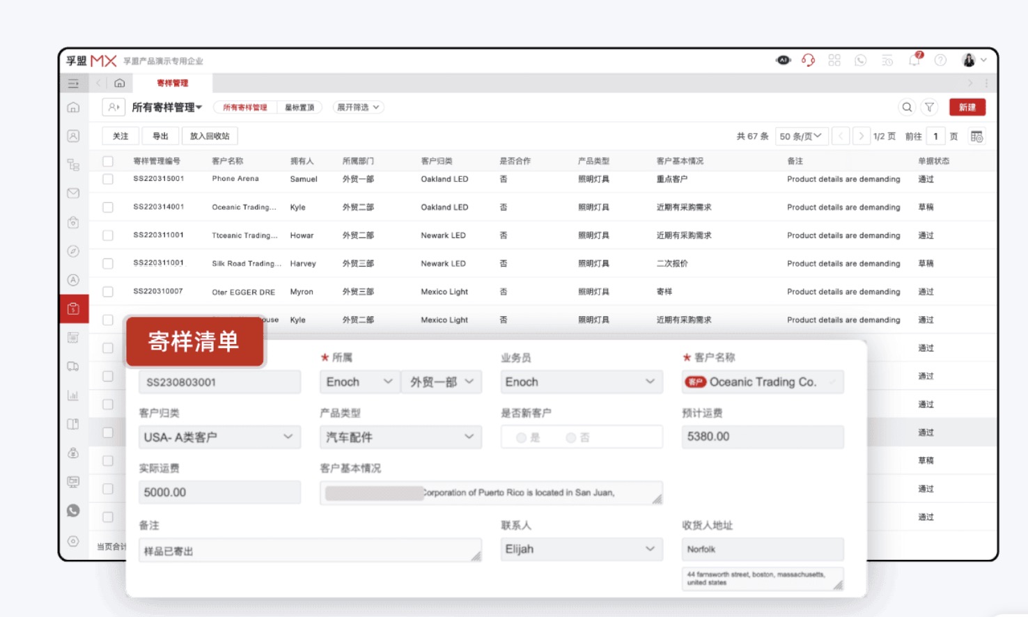 外貿寄樣品流程(圖1)